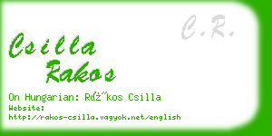 csilla rakos business card
